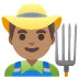 👨🏽‍🌾 man farmer: medium skin tone display on Google